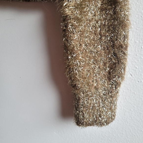 RACHEL Rachel Roy, Dehlia‎ Metallic Crewneck Pullover Sweater, Gold, Size Medium - Picture 8 of 8